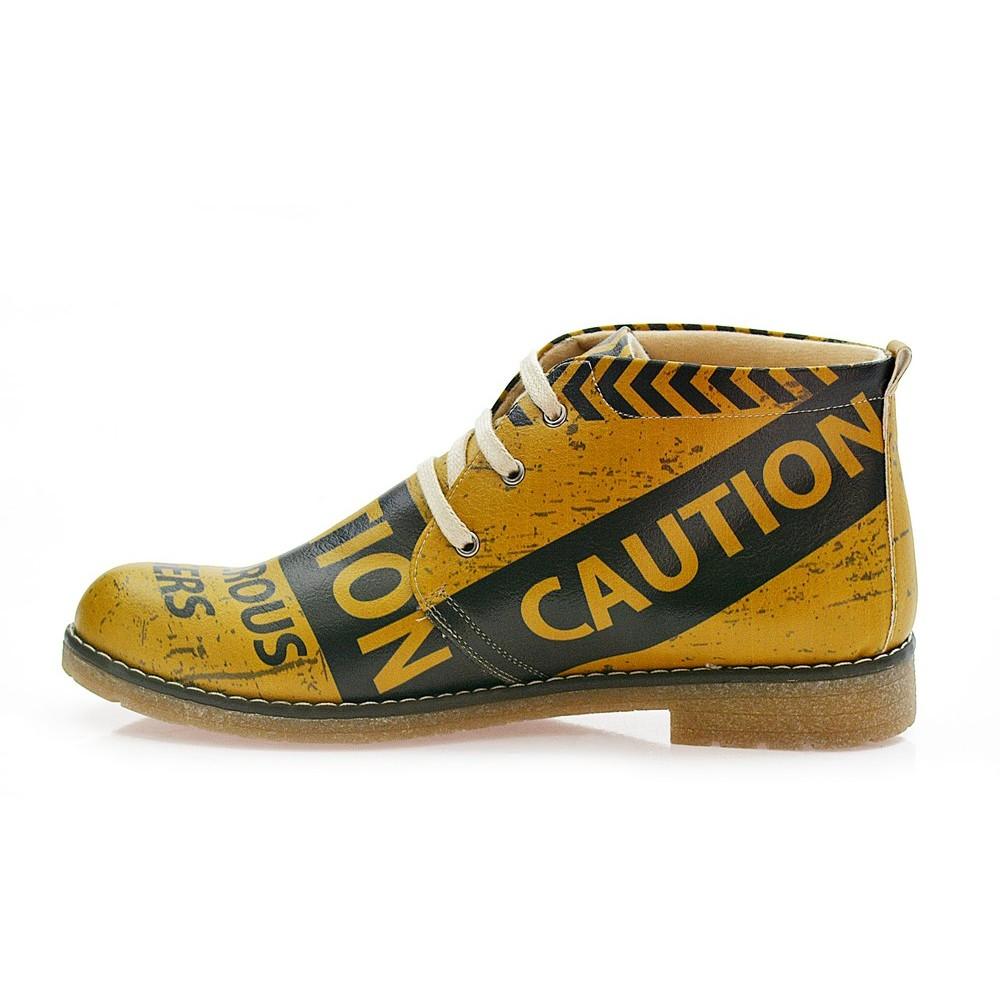 Caution Ankle Boots PH216 (1421216972896)