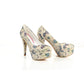 Flowers Heel Shoes PLT2011 (1421220577376)