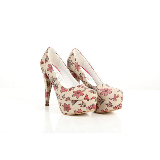 Flowers Heel Shoes PLT2012 (1421220741216)