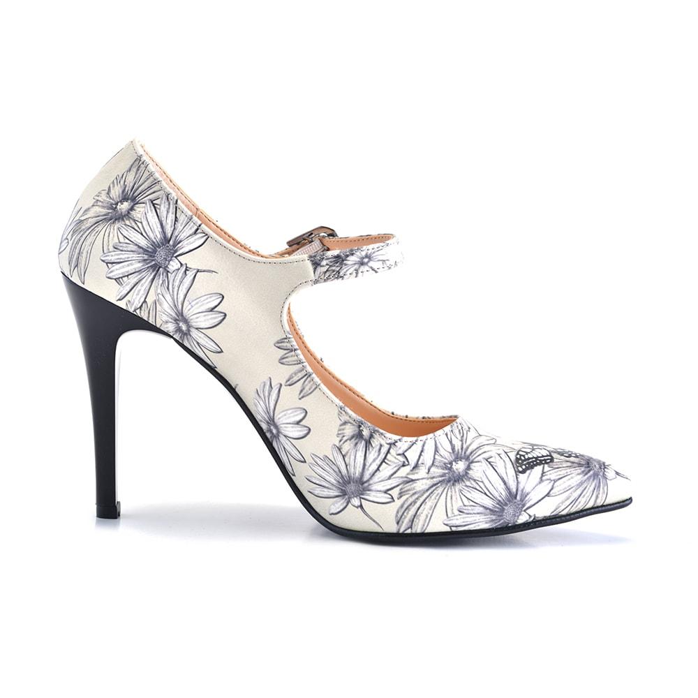 Daisy and Butterfly Heel Shoes STK104 (1405812998240)