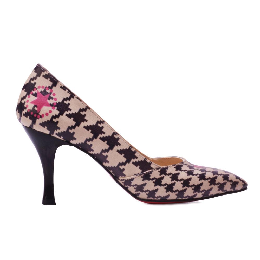 Plaid Heel Shoes STL3004 (1405813129312)
