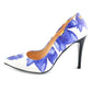 Blue Flowers Heel Shoes STL4403 (506277429280)