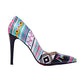 Blue Pattern Heel Shoes STL4407 (506277593120)