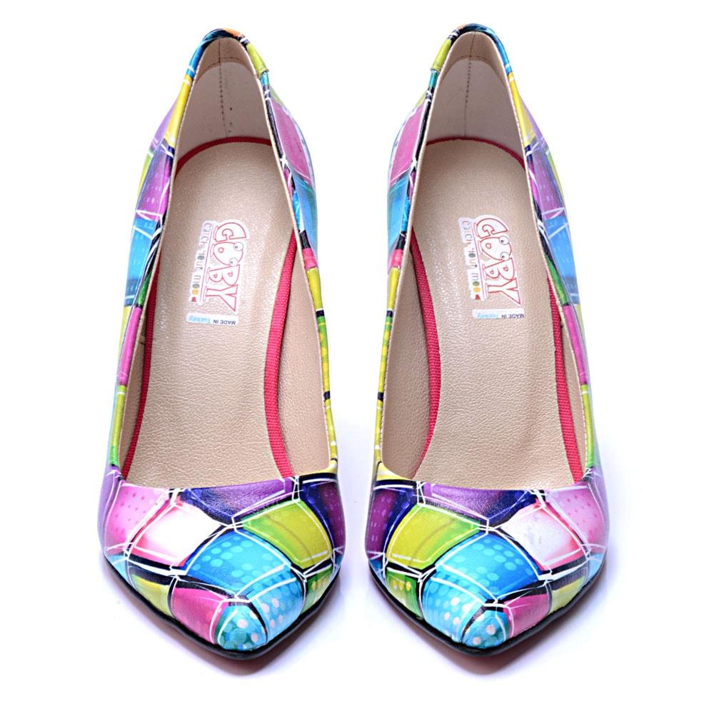 Colored Squares Heel Shoes STL4408 (1405813227616)