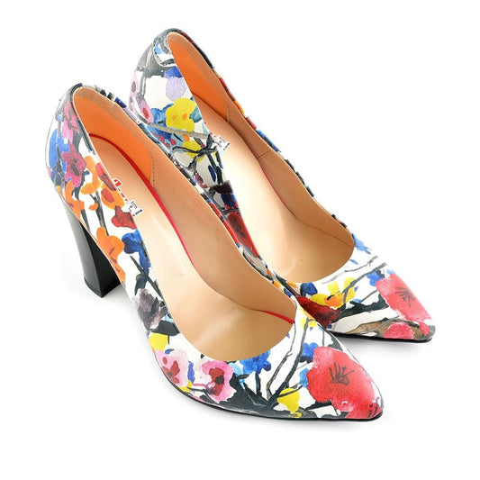 Flowers Heel Shoes STL4501 (1405813456992)