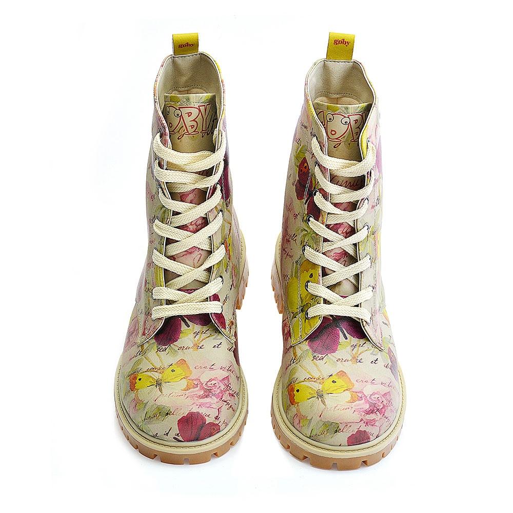 Flowers and Butterfly Long Boots TMB1016 (1405815029856)