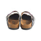 Black & Pink Floral Stripe Clogs WCAL153 (737671086176)