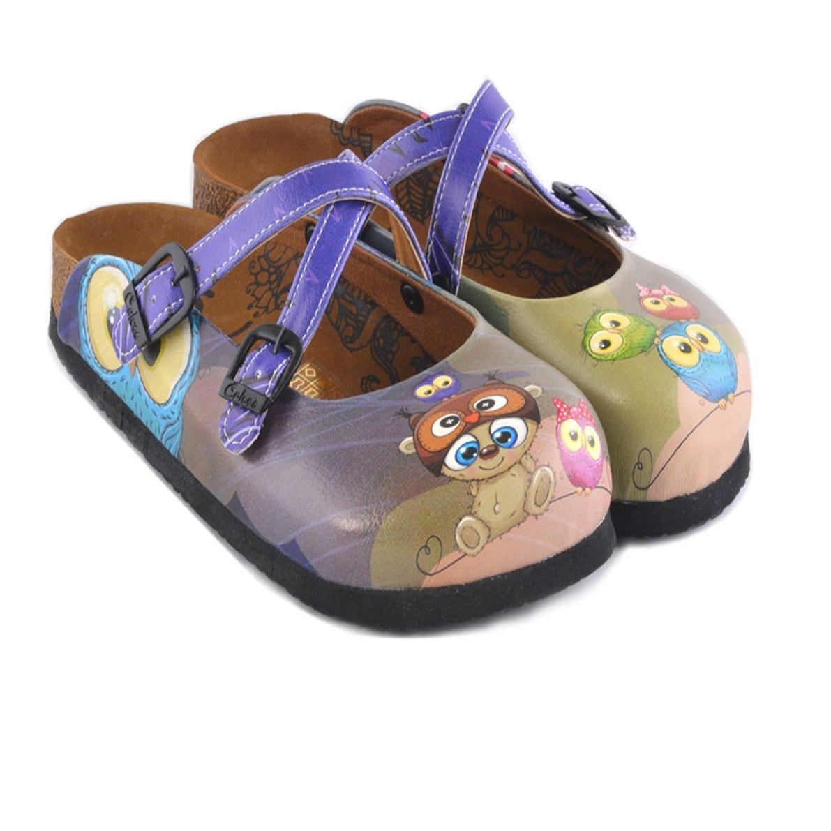 Purple Owl Clogs WCAL155 (737670987872)