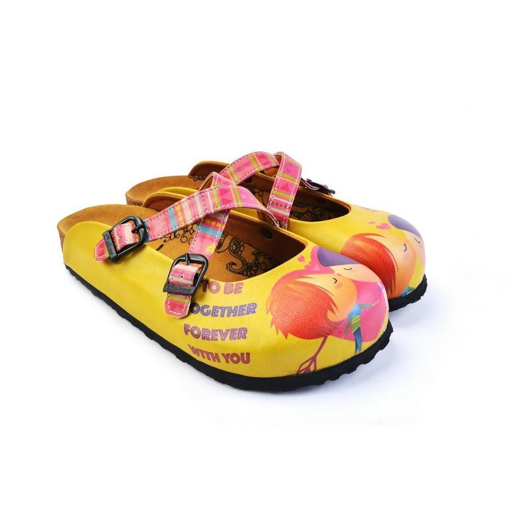 Orange & Pink Kiss Crisscross Mule WCAL170 (774937313376)