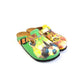 Green & Yellow Geometric Cat & Racoon Mule WCAL366 (774939541600)
