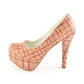 Pink Squares Heel Shoes PLT2009 (1421220282464)