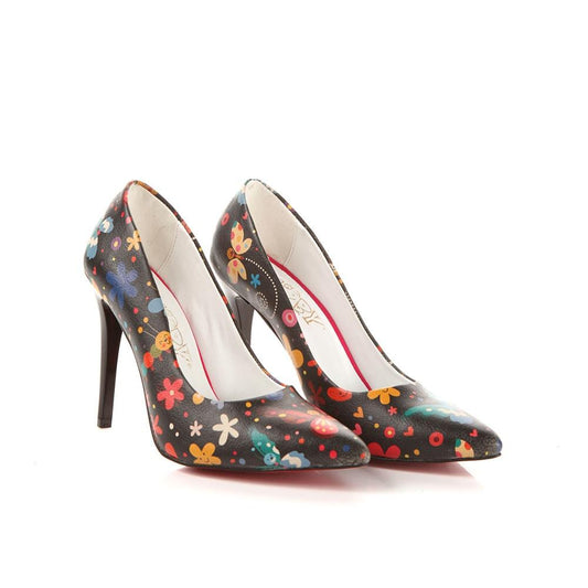 Flowers Heel Shoes STL4013 (506276773920)